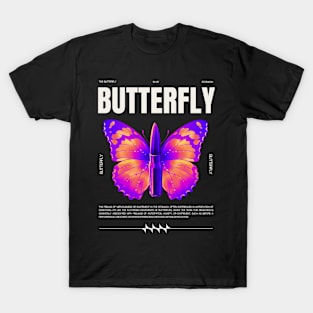 Butterfly Vintage BUllet Streetwear gift T-Shirt